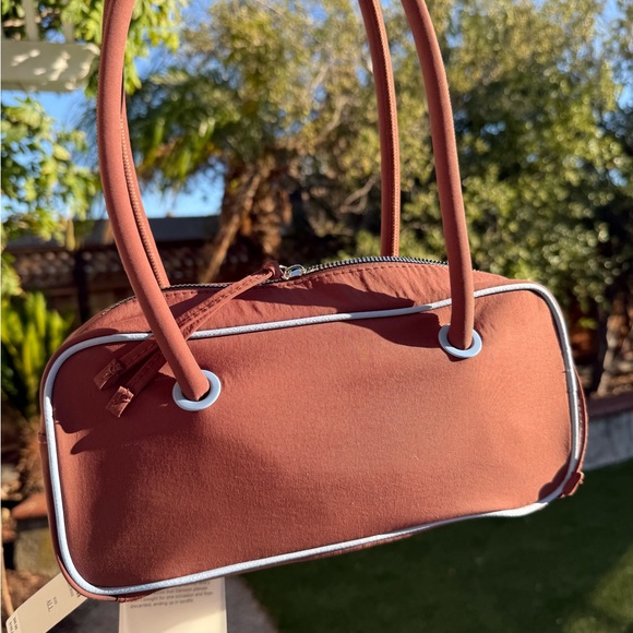 Benny Mini Bowler Bag - Choc & Blue - Picture 4 of 7